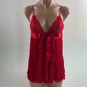 Victoria's Secret Red Lace Chemise